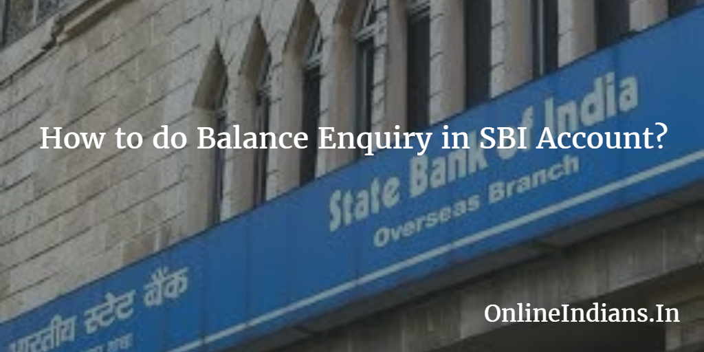 Balance Enquiry SBI