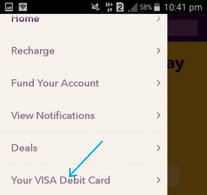 Your VISA Card in DigiBank
