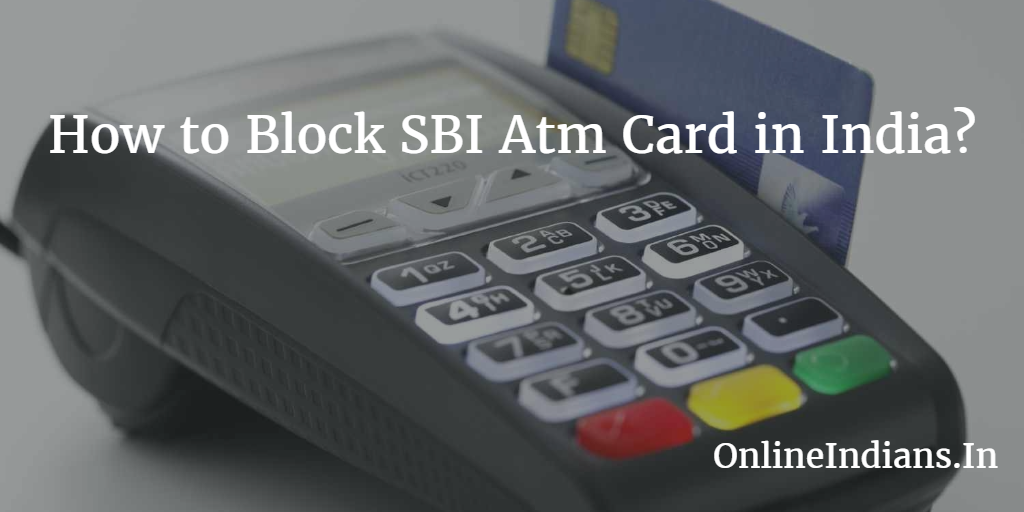 Block SBI ATM Card