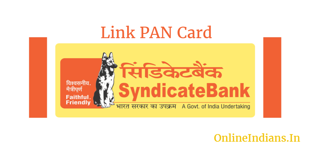 Link PAN Card with Syndicate Bank account