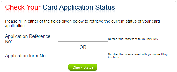 Check Status Hdfc Credit Card Application Reference Number