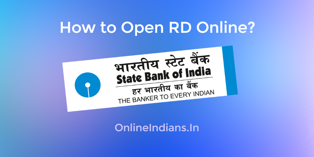 Open Recurring Deposit in SBI Online