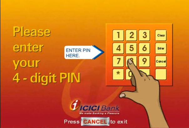 Enter Your 4 Digit ATM PIN Code