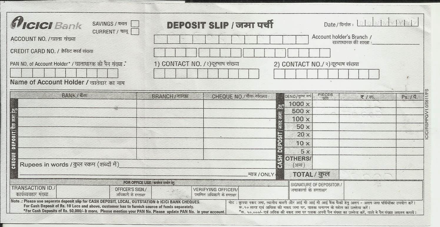 How to Deposit a Cheque in ICICI Bank?